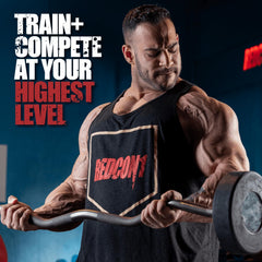REDCON1 Total War Blue Raspberry bottle ready for keto-friendly pre-workout