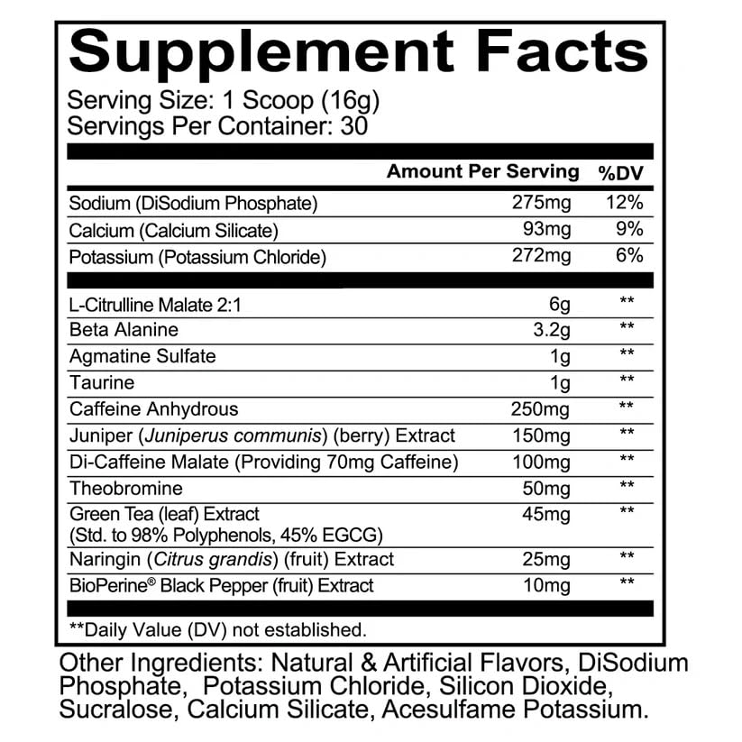 Redcon1 Total War caffeine complex close-up showing strong focus for intense training.