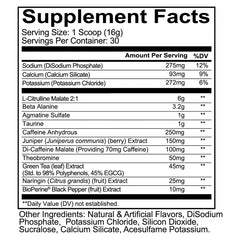 Redcon1 Total War caffeine complex close-up showing strong focus for intense training.