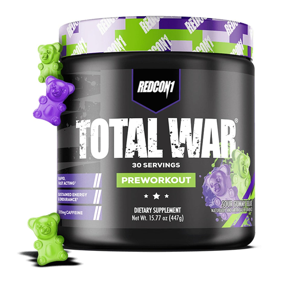 Redcon1 Total War powder scoop ready for an energizing workout session.