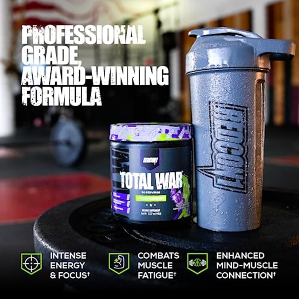 Redcon1 Total War Tiger's Blood ingredients highlight caffeine and L-Citrulline Malate.