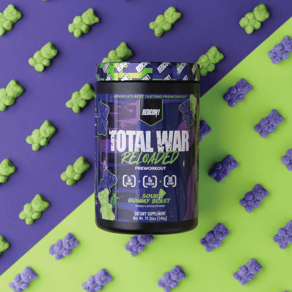 Gym setup with Total War Reloaded showing athletic versatility for men and women.
