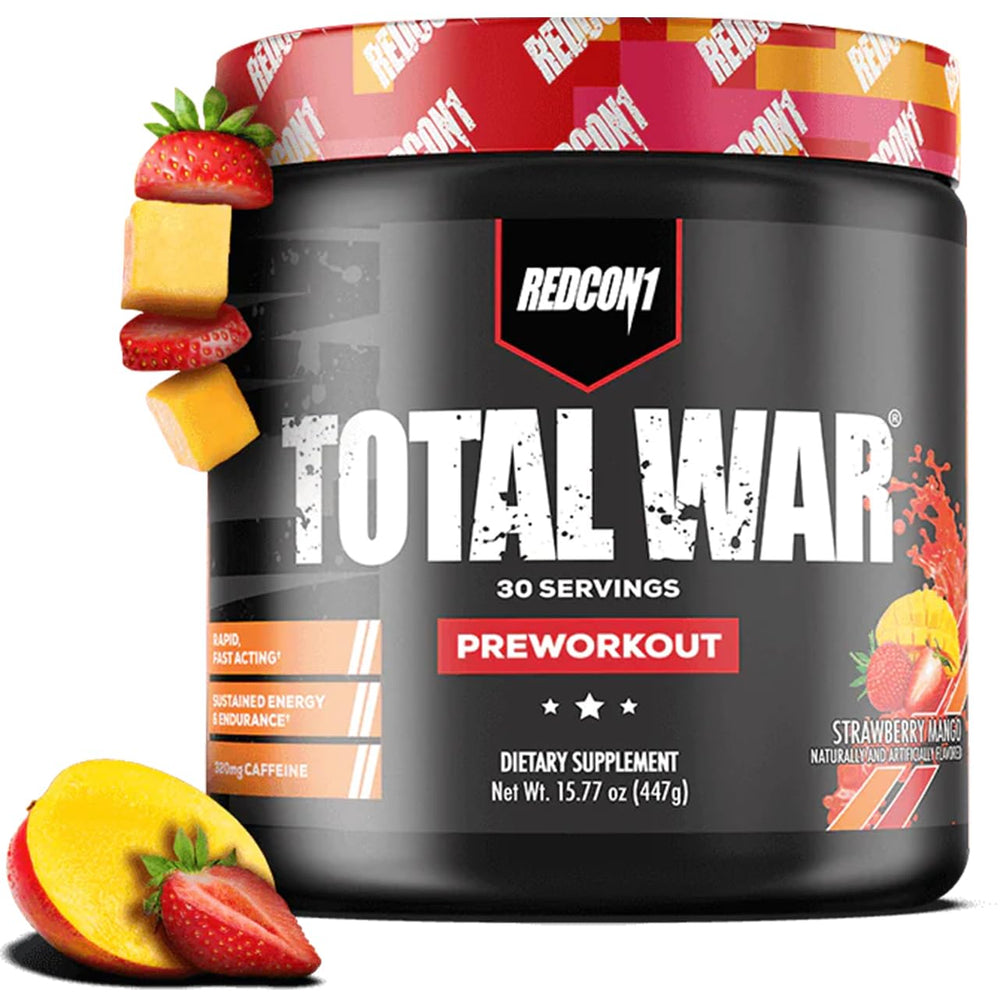 REDCON1 Total War tub front view for intense pre-workout energy