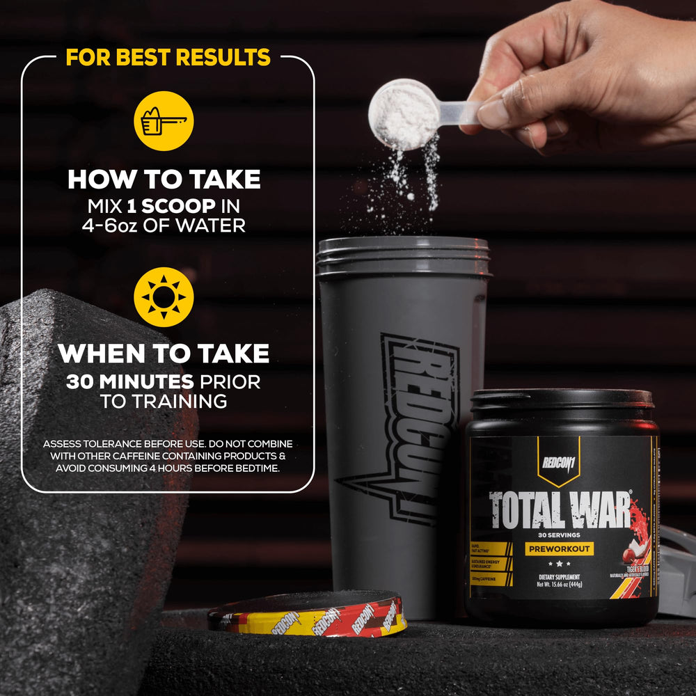 Side view of RedCon1 Total War Baja Bomb tub emphasizing keto-friendly formula.