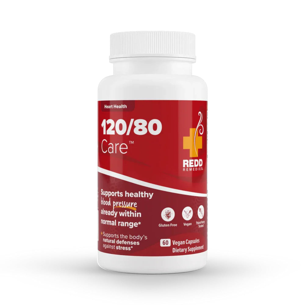 Redd Remedies 120/80 Care bottle on shelf supports everyday heart health