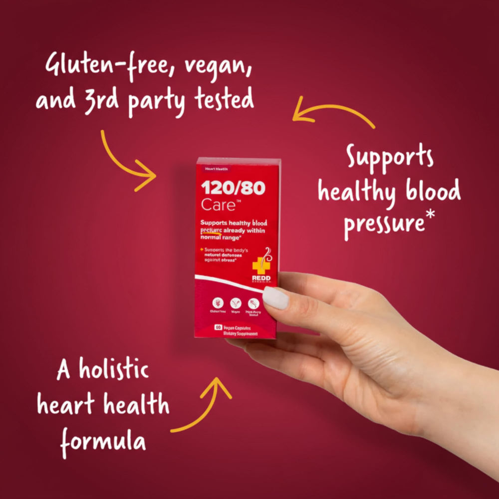 Redd Remedies 120/80 Care packaging box shows purity and ingredient transparency