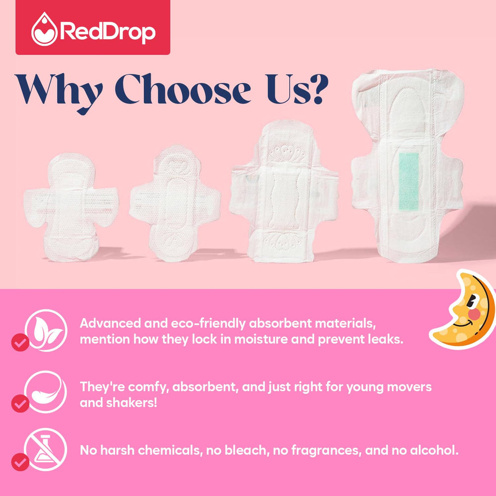 RedDrop Pouch front view, portable storage for on-the-go protection.