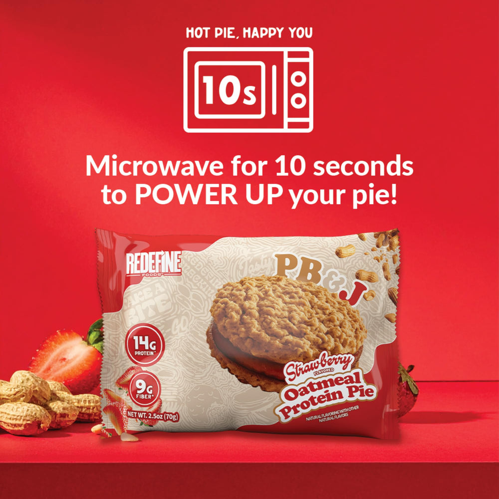 REDEFINE Oatmeal Protein Pie gym-bag snack ready for post-workout fuel