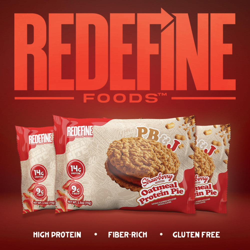REDEFINE Oatmeal Protein Pie chewy texture close-up inviting taste impression