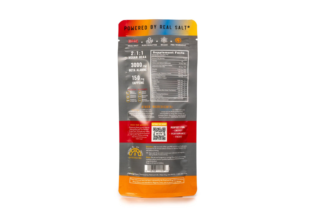 REDMOND Re-Lyte Blueberry Lemonade stick pack showing flavor and quick mix