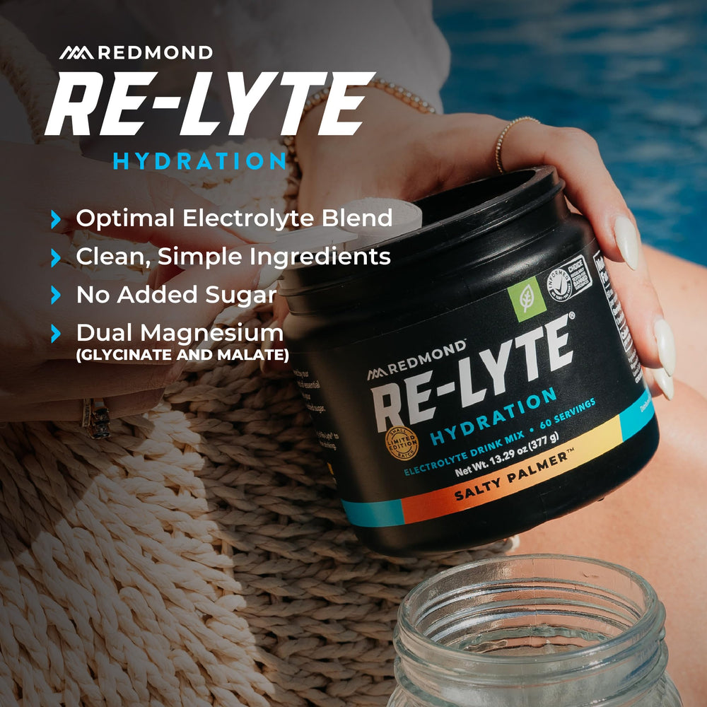 REDMOND Re-Lyte dissolving in water shows easy mixability