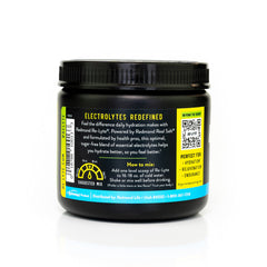 Nutrition facts highlight key electrolytes and minerals for balanced hydration.