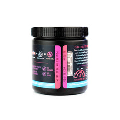Redmond Re-Lyte powder dissolving in water – demonstrates quick mixability and berry color.