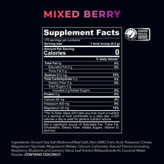 Redmond Re-Lyte mixed-berry powder dissolving in water for refreshing hydration