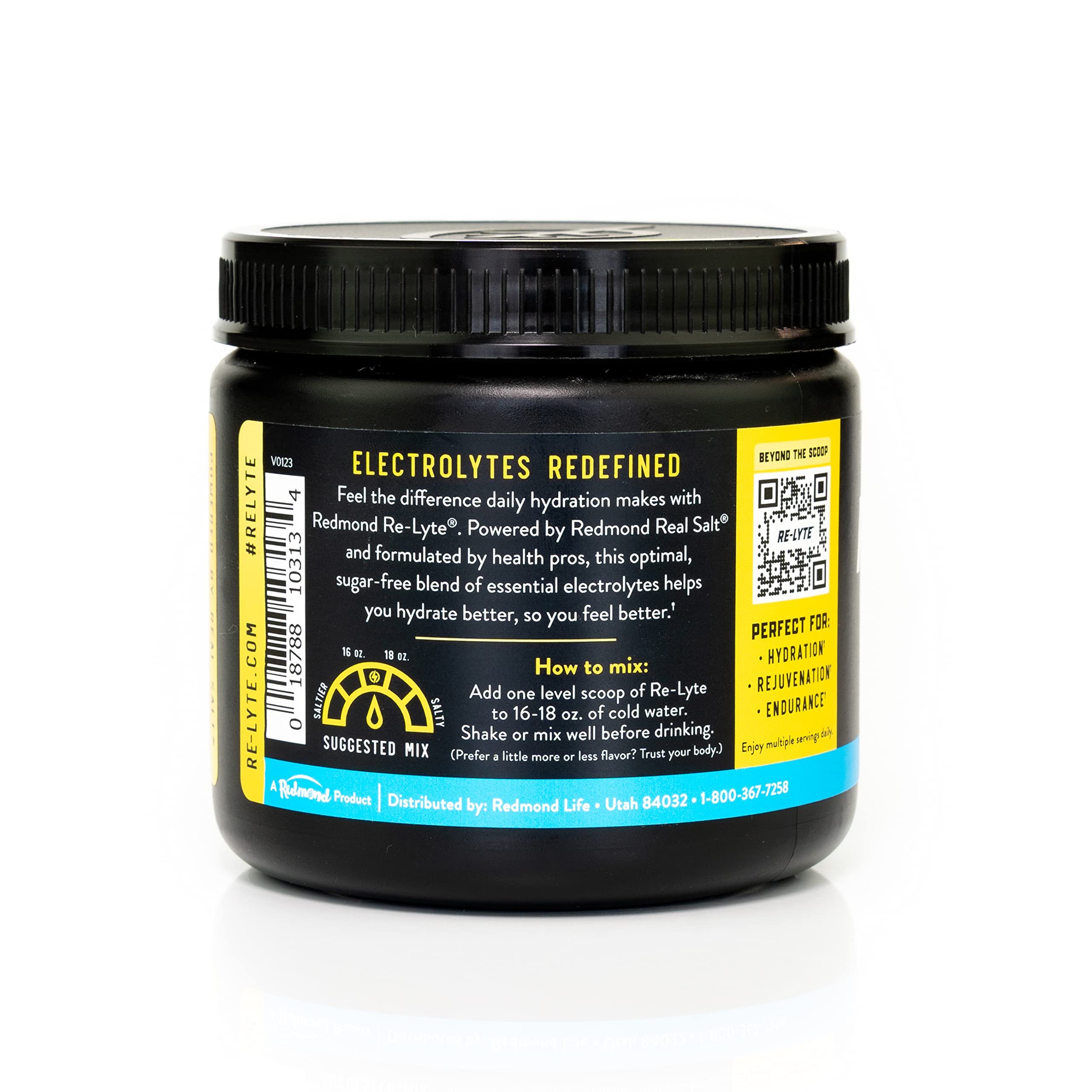Redmond Re-Lyte Pina Colada dissolves in glass for refreshing hydration.