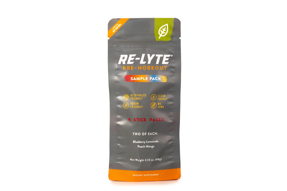REDMOND Re-Lyte sampler pack front view for on-the-go pre-workout hydration