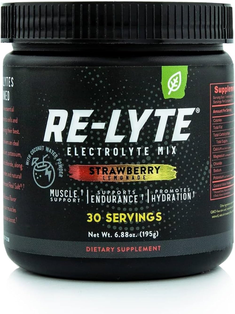 Redmond Re-Lyte Strawberry Lemonade bottle ready to mix for on-the-go hydration
