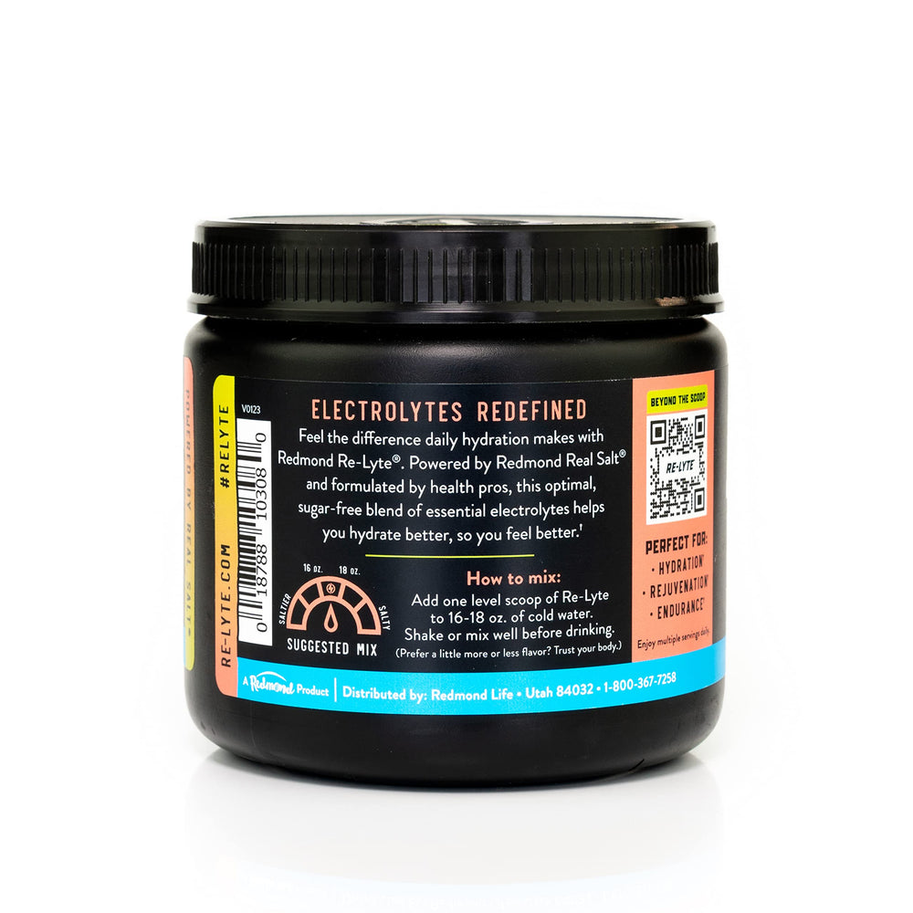 Redmond Re-Lyte Watermelon Lime tub back highlighting ingredients.