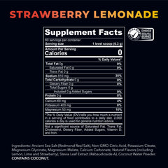 Real Salt mineral crystals highlight natural electrolyte blend for hydration.