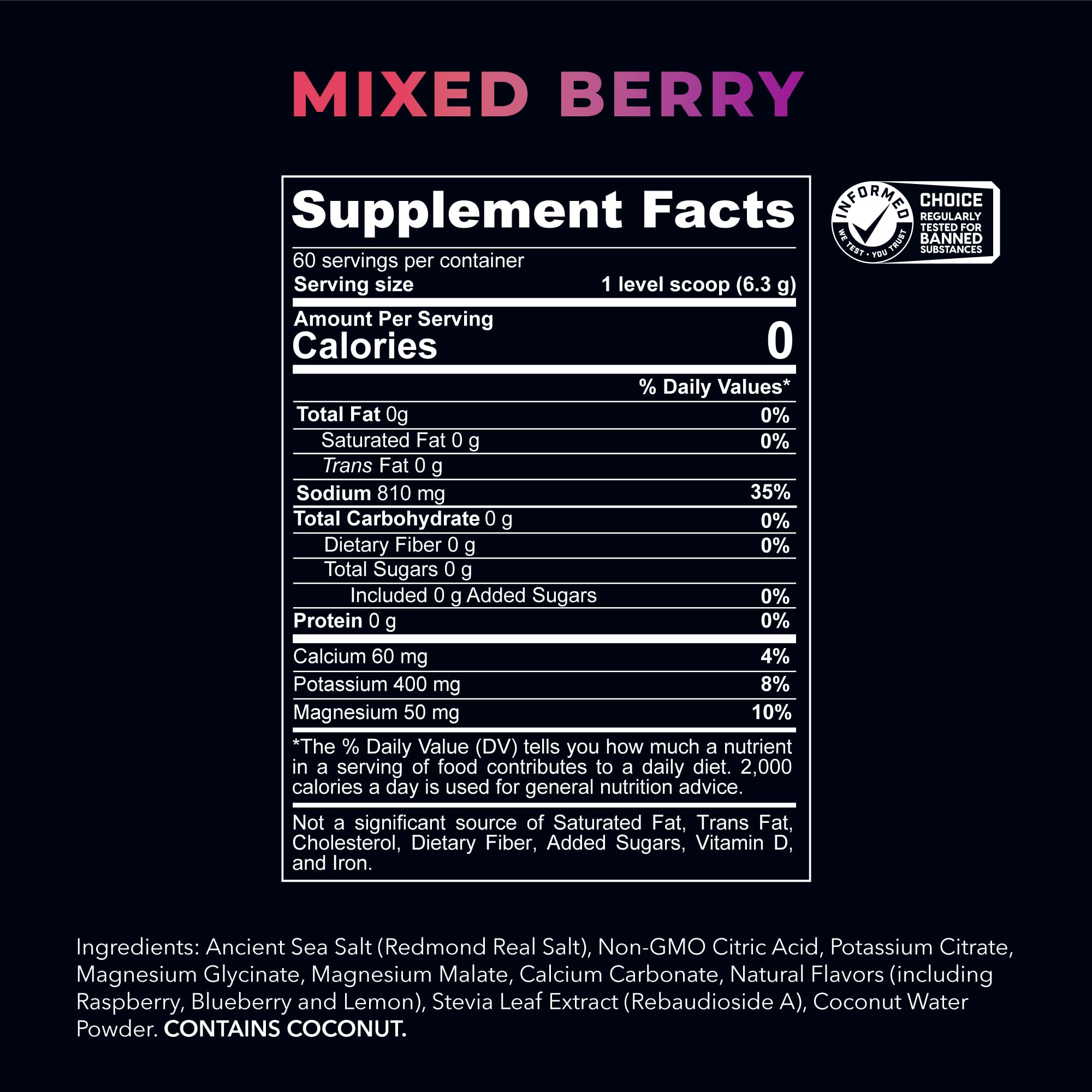 Glass of REDMOND Re-Lyte Mixed Berry drink after a workout