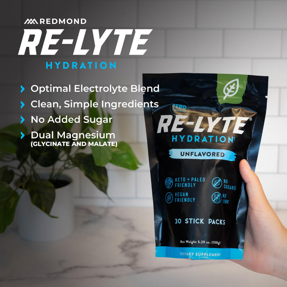 Redmond Re-Lyte unflavored dissolves cleanly with no added sugars