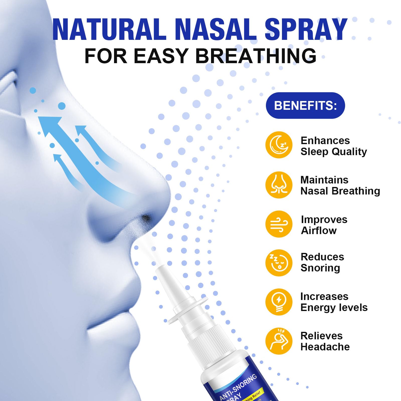 Redshine Anti Snoring Spray applicator for easy, mess-free use at home or on the go.