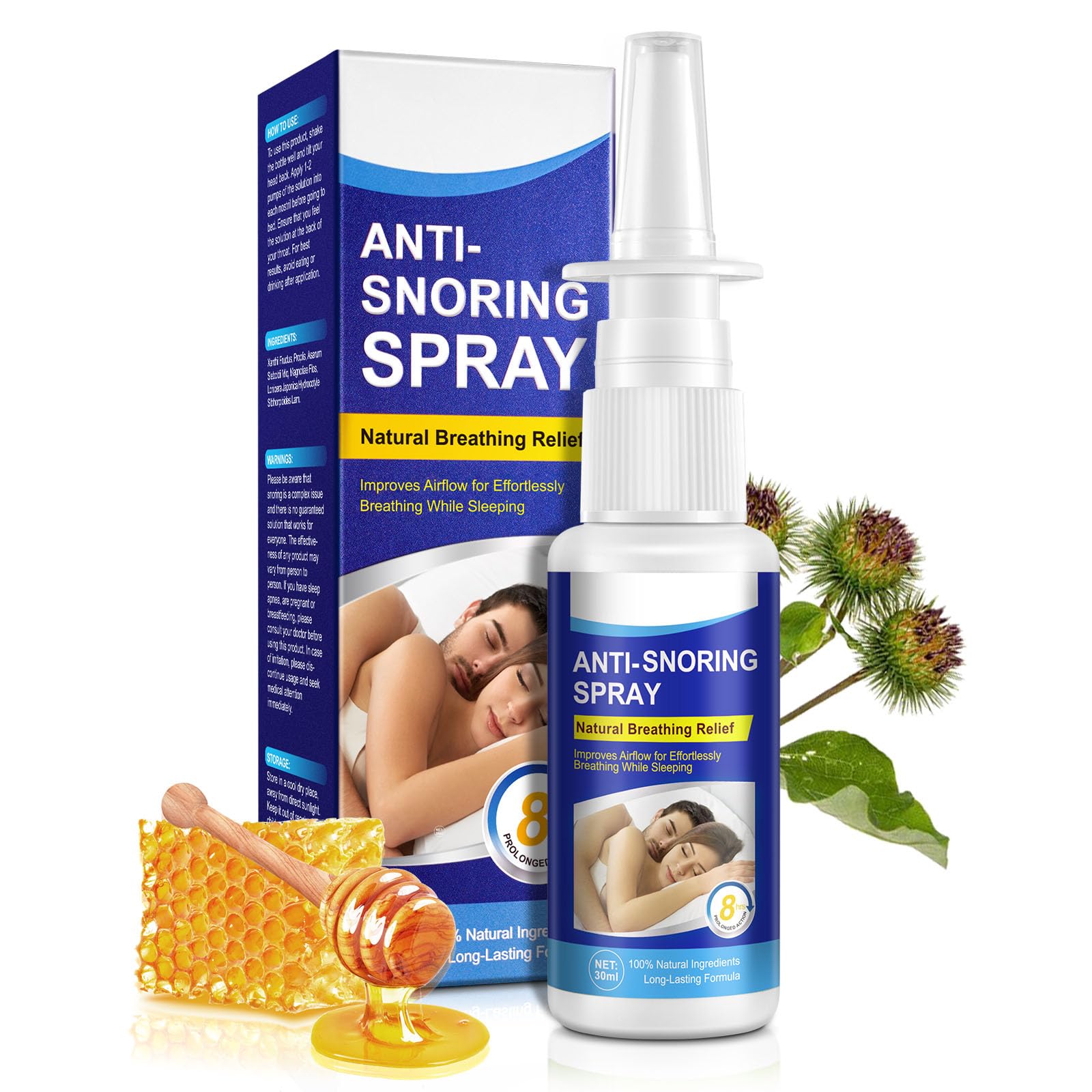 Redshine Anti Snoring Spray bottle with applicator for quiet nights and rested mornings.