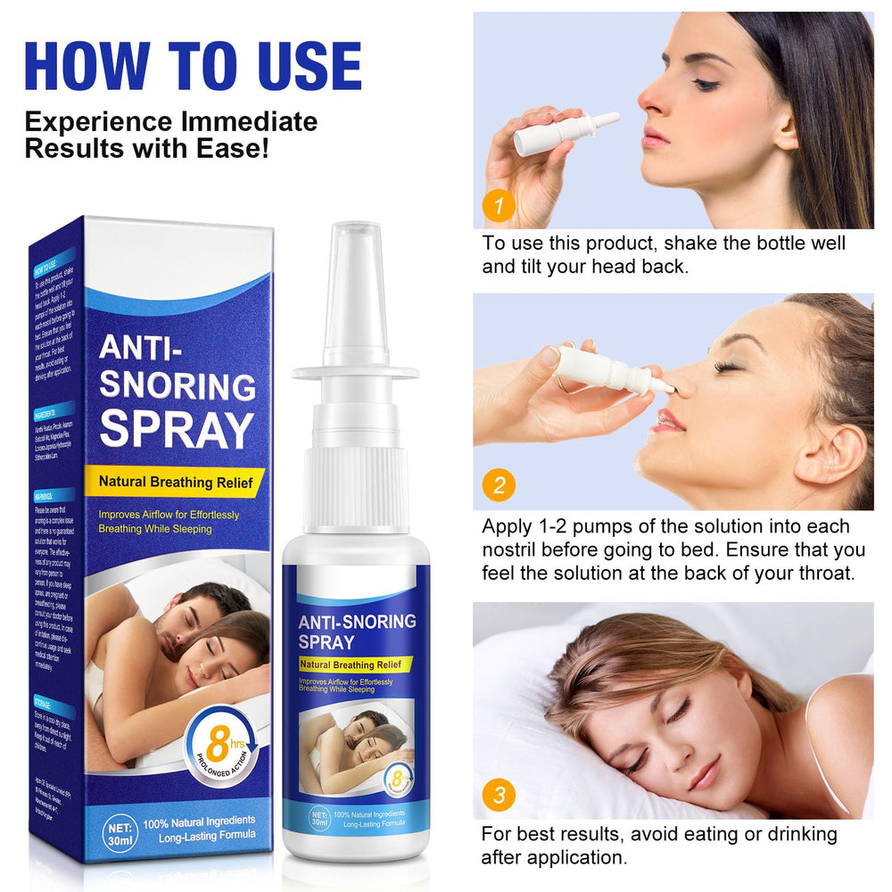 Redshine Anti Snoring Spray sleep scene illustrating peaceful nights.