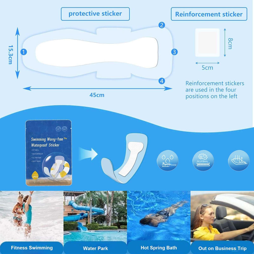 Reusable adhesive patches from Reem Geafftar stay secure through water activities