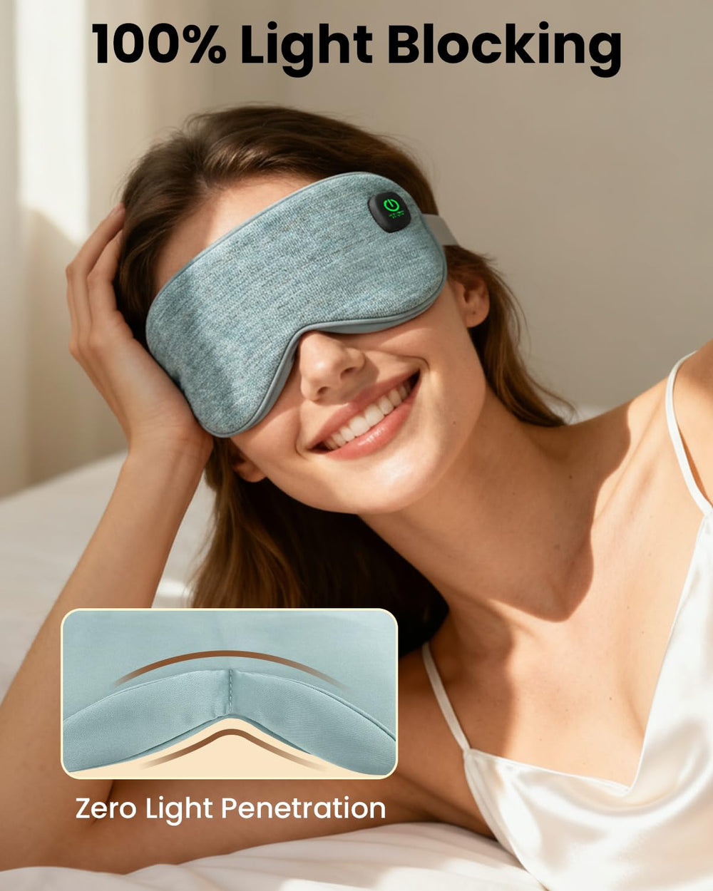 REFDAQ heated eye mask auto shut-off ensures safe sessions