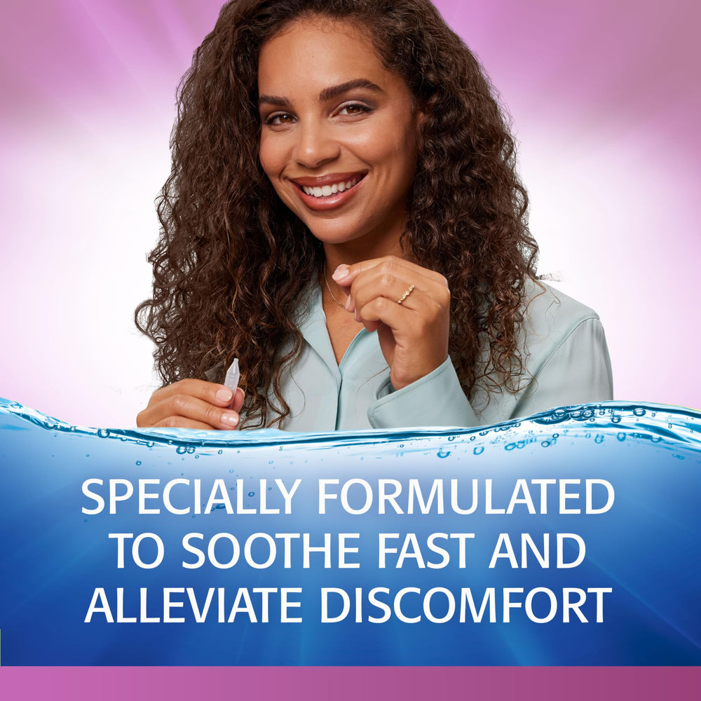 Close-up showing day and night eye comfort with Refresh Celluvisc