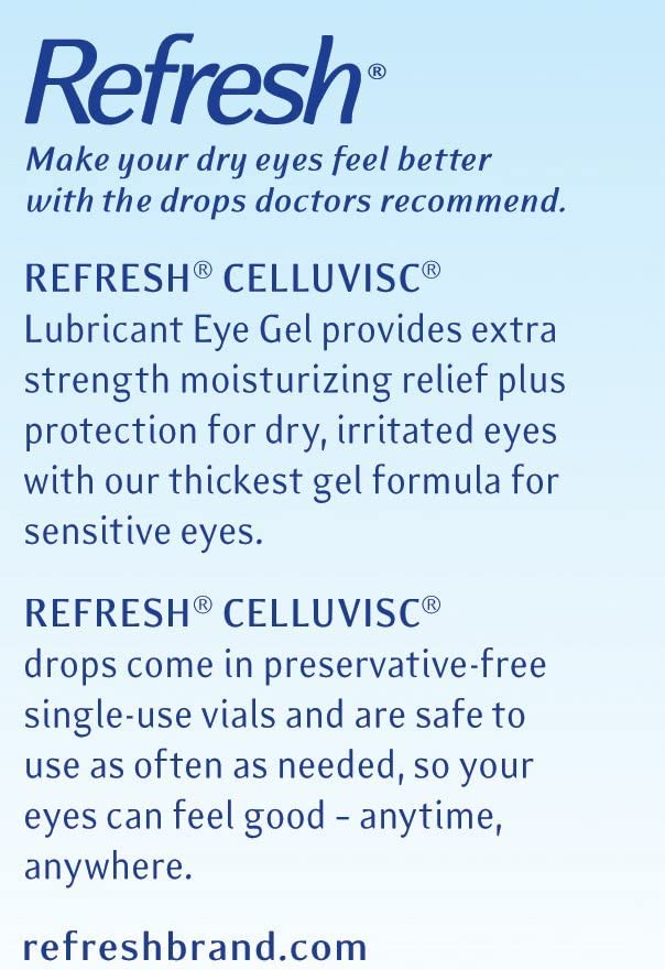 Refresh Celluvisc gel-dispense action shows smooth, easy application