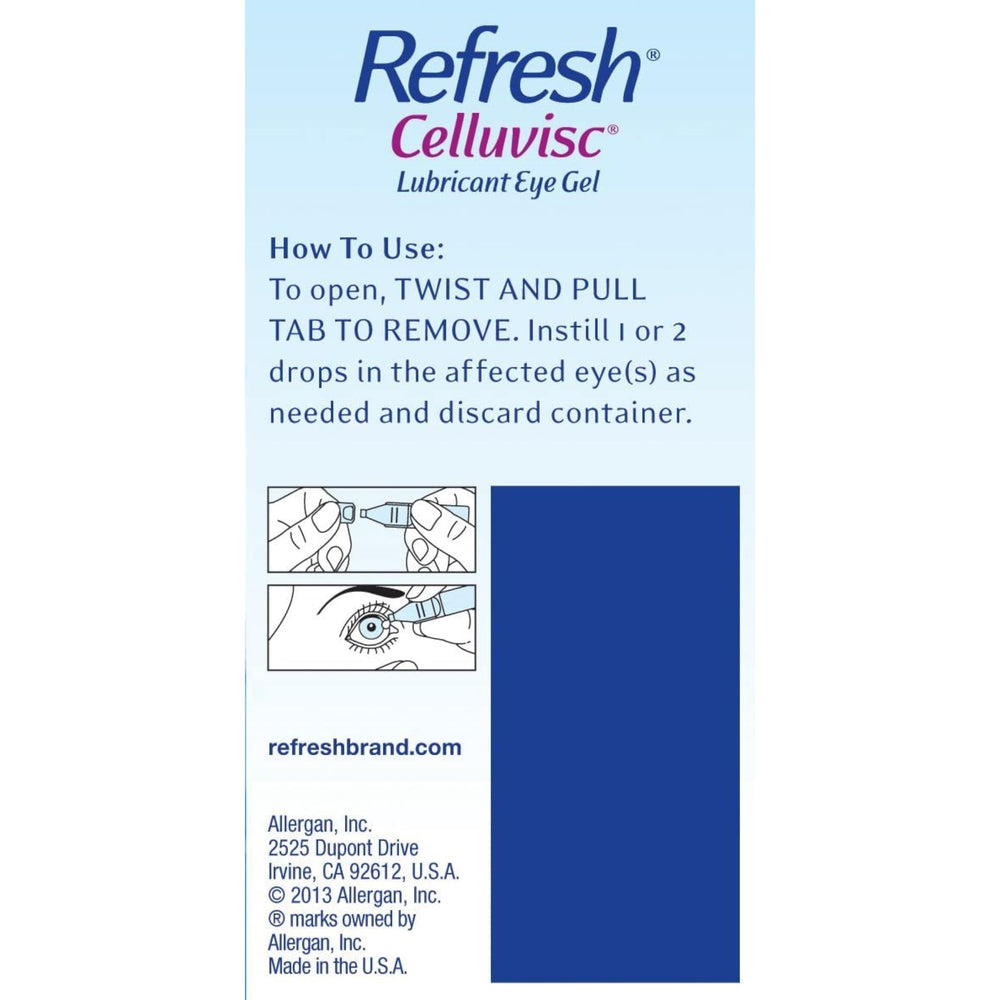 Refresh CelluVisc pack of 2 containers for convenient at-home or travel relief.