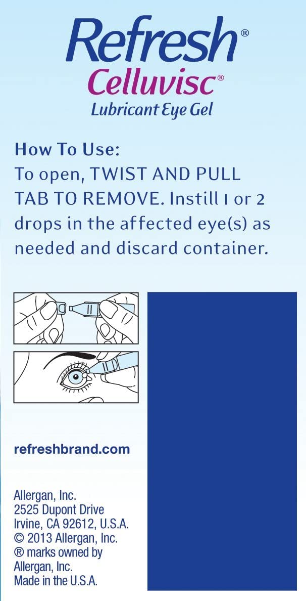 Refresh Celluvisc single-use vials emphasize portability and on-the-go relief
