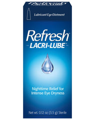 Refresh Lacri-Lube eye ointment 0.12 oz tube provides lasting lubrication for dry eyes.