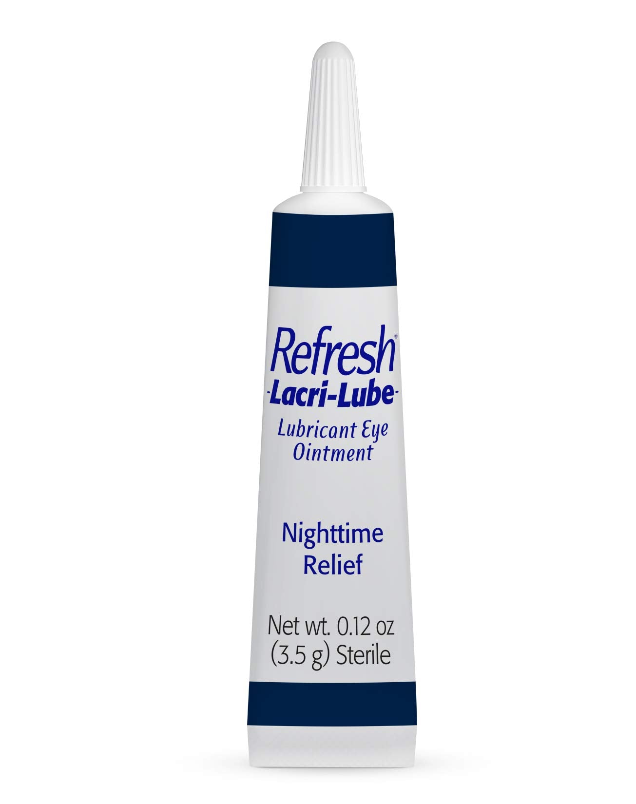 Two-pack packaging keeps a spare tube ready for bedtime eye comfort.