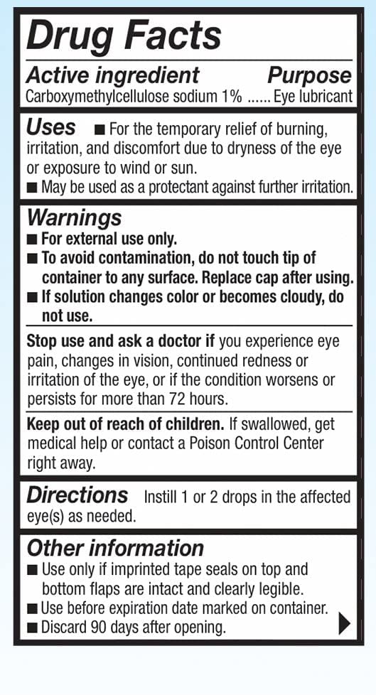 Refresh Liquigel dispense drops mid-use as needed for dry eyes.