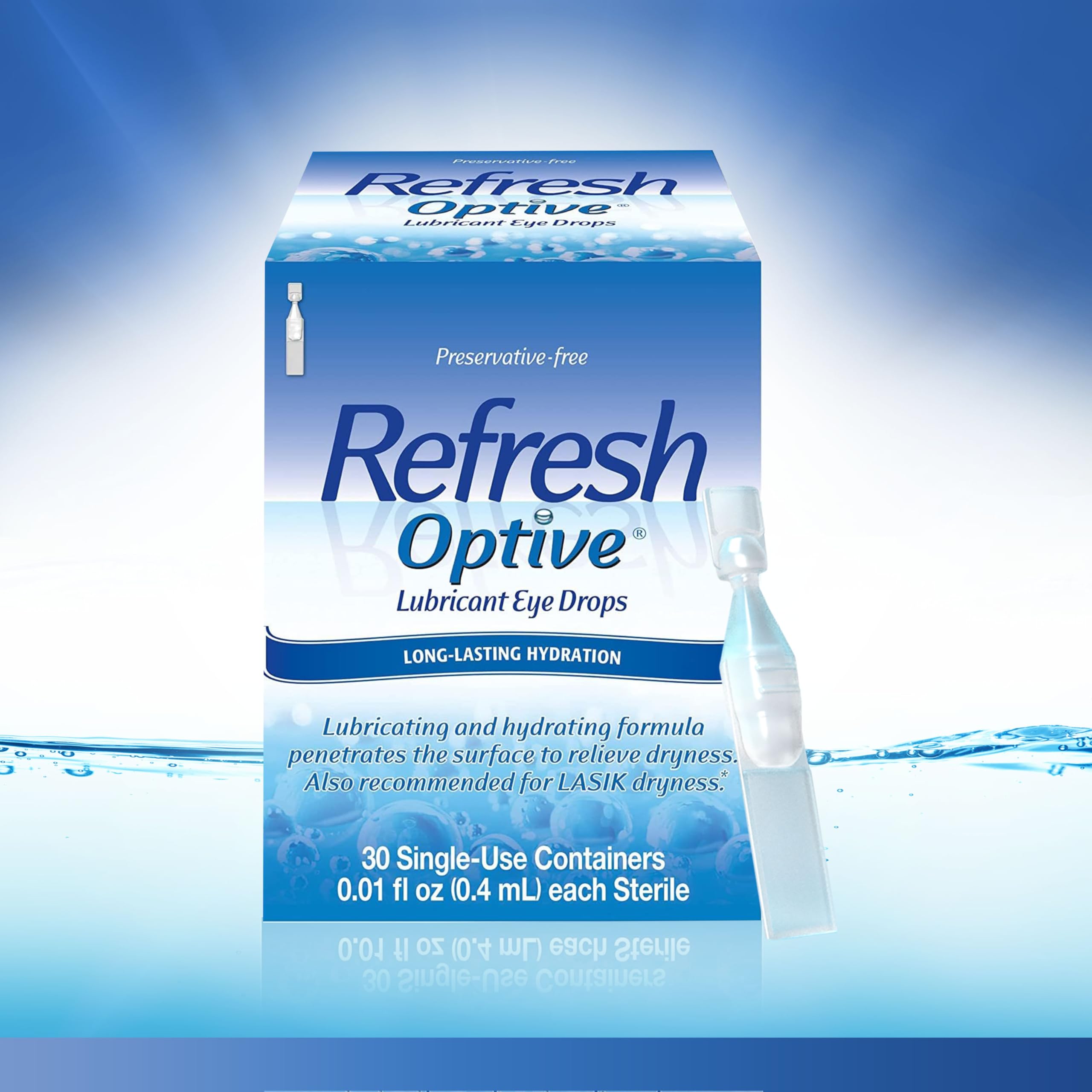 Refresh Optive single-use vials ideal for travel and daily relief