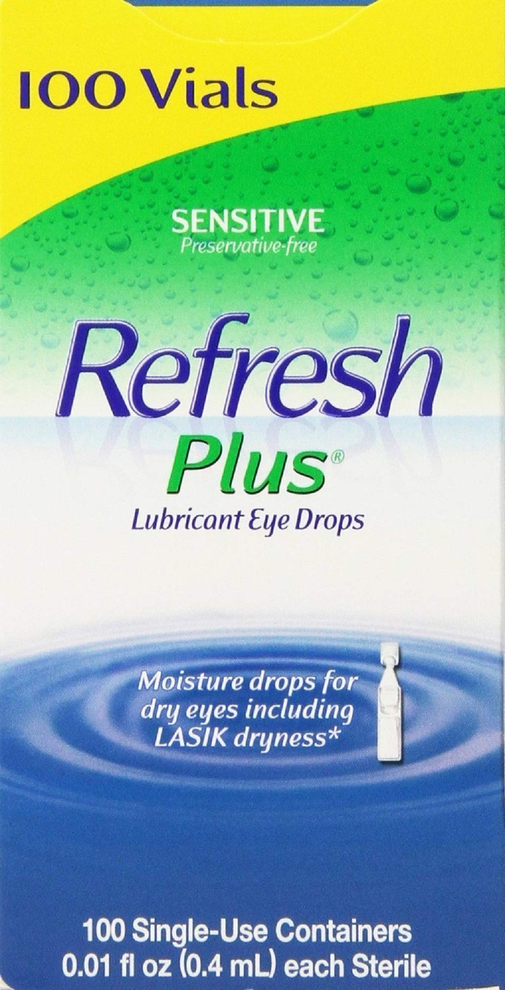 Refresh Plus eye drops bottle: gentle moisture and quick relief for everyday use.
