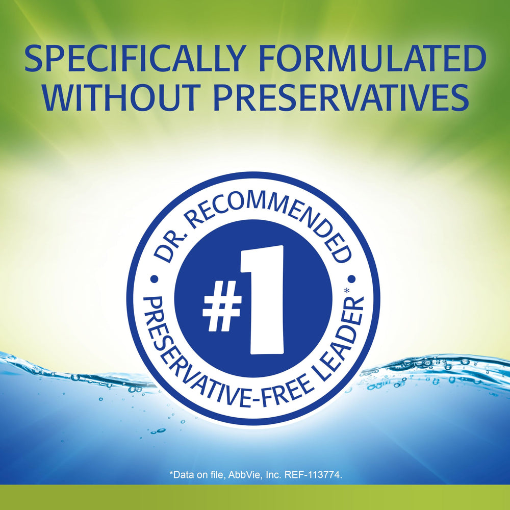 Single-use vials of Refresh Relieva PF for convenient on-the-go lubrication.