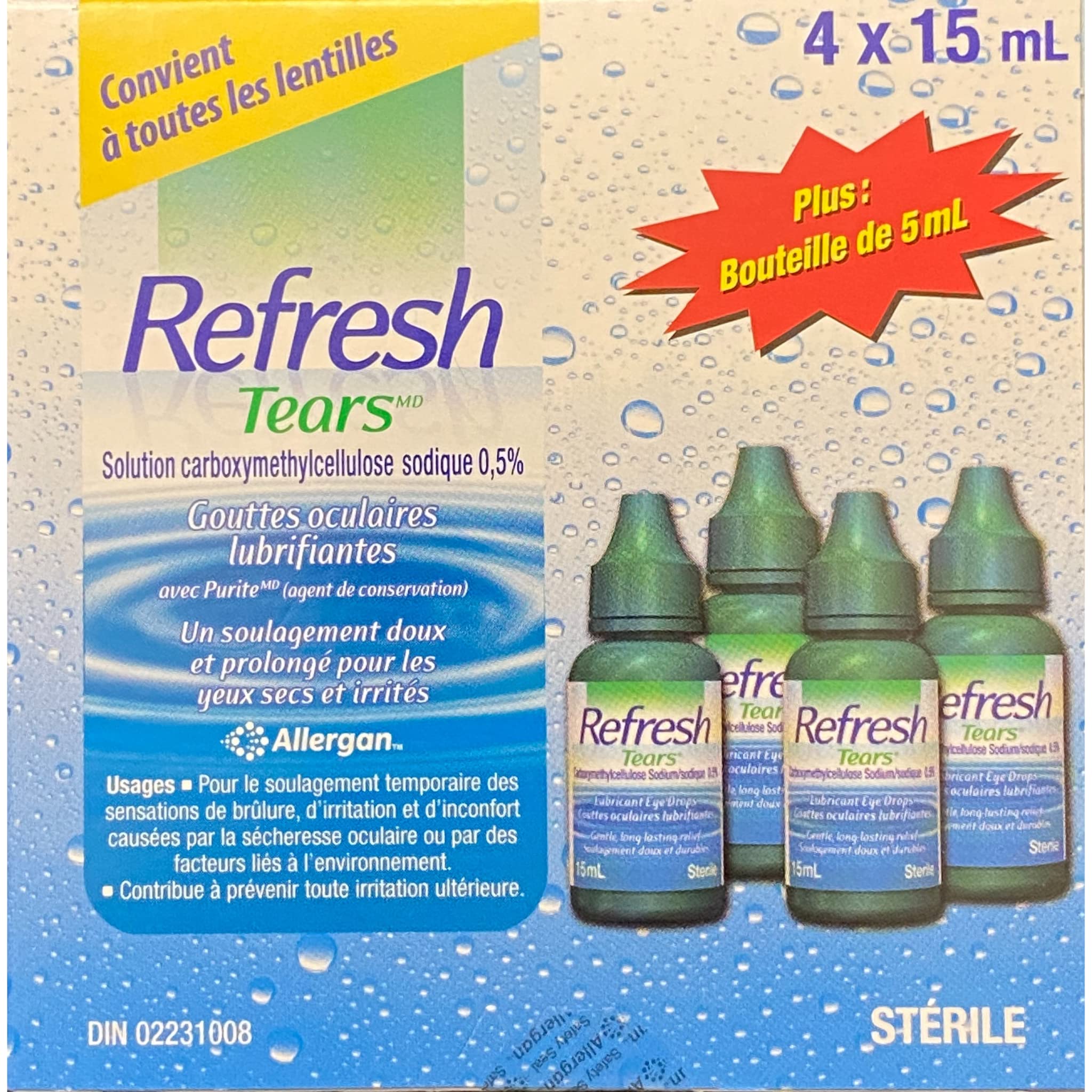 Close-up of Refresh Tears bottle cap showing easy dispensing.