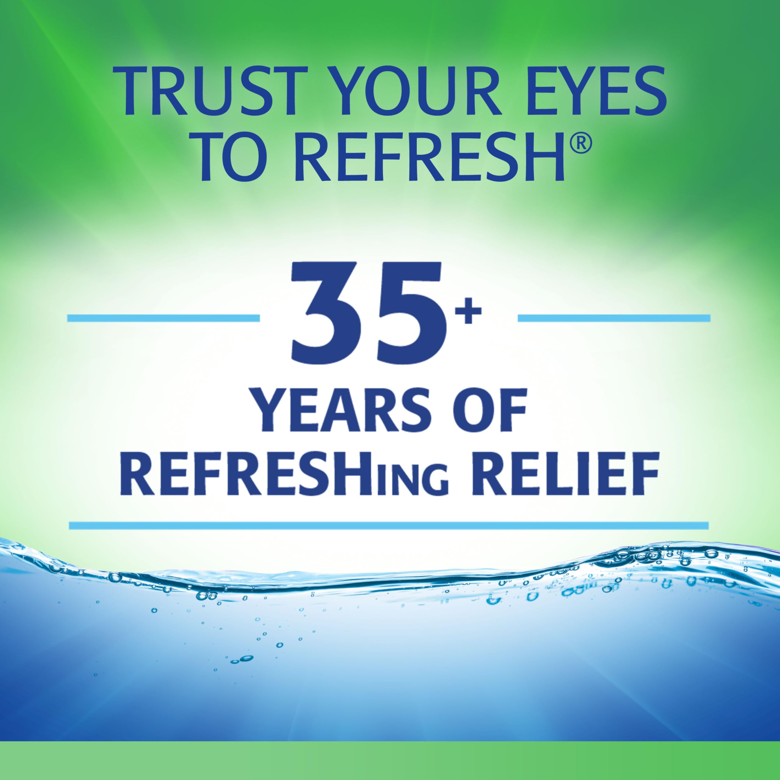 Refresh Tears bottle dispensing action demonstrating easy, precise drops for quick relief