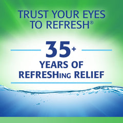 Packaging front shows Refresh Tears dry eye relief solution