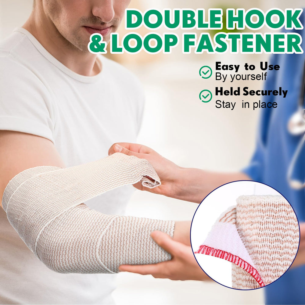 Reginary bandage wrap applied on ankle or knee demonstrates versatile joint coverage