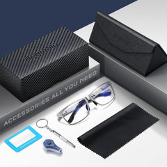 Reglaaly gaming glasses in a silver metal frame for comfortable immersive play.