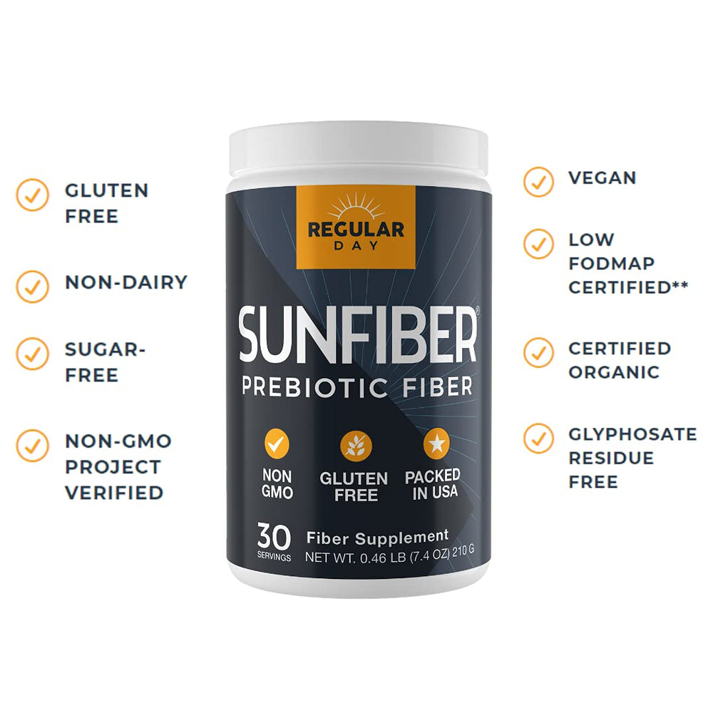 Sunfiber scoop included for precise daily fiber dosing.