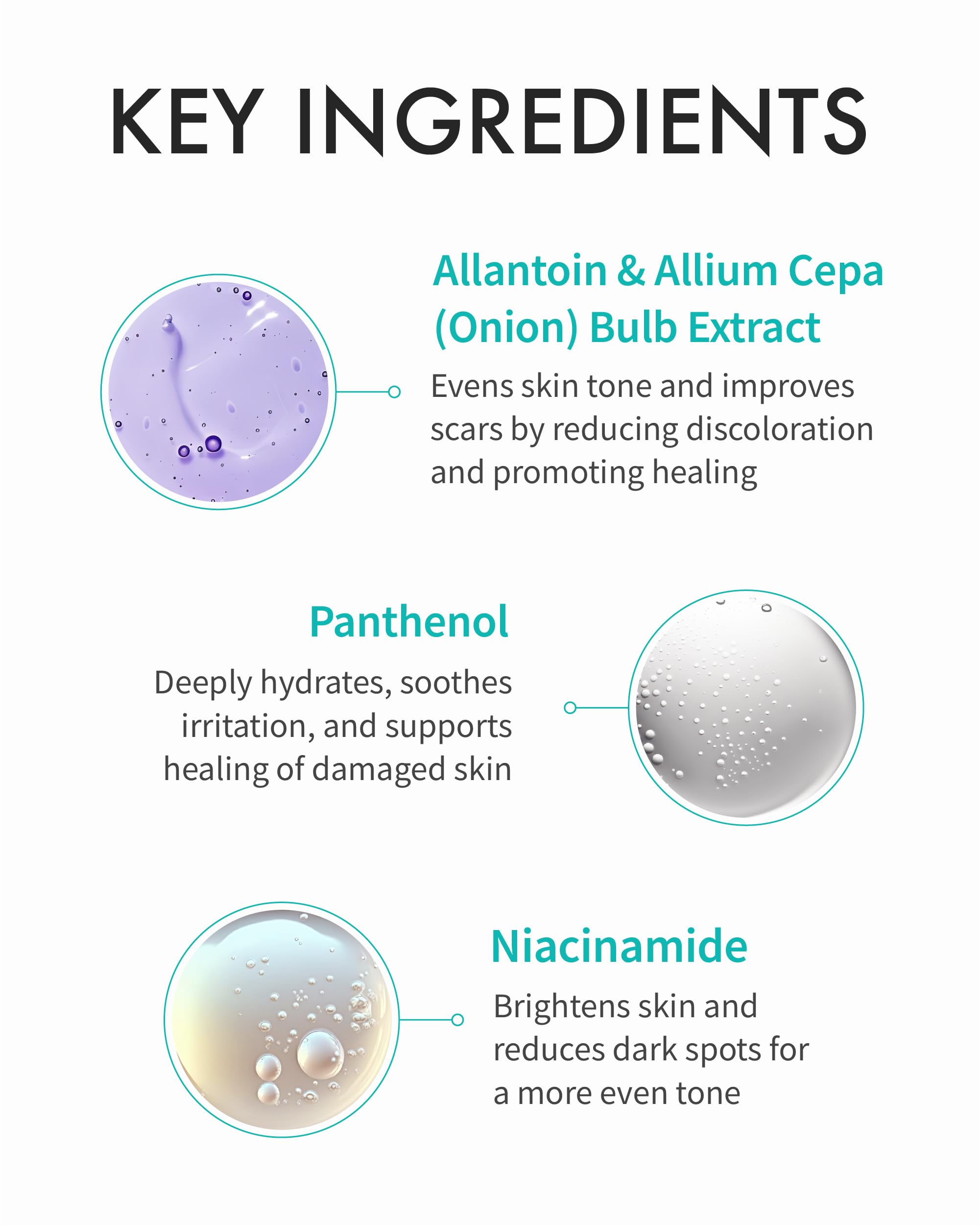 REJURAN Scar Gel ingredient panel featuring c-PDRN and soothing extracts