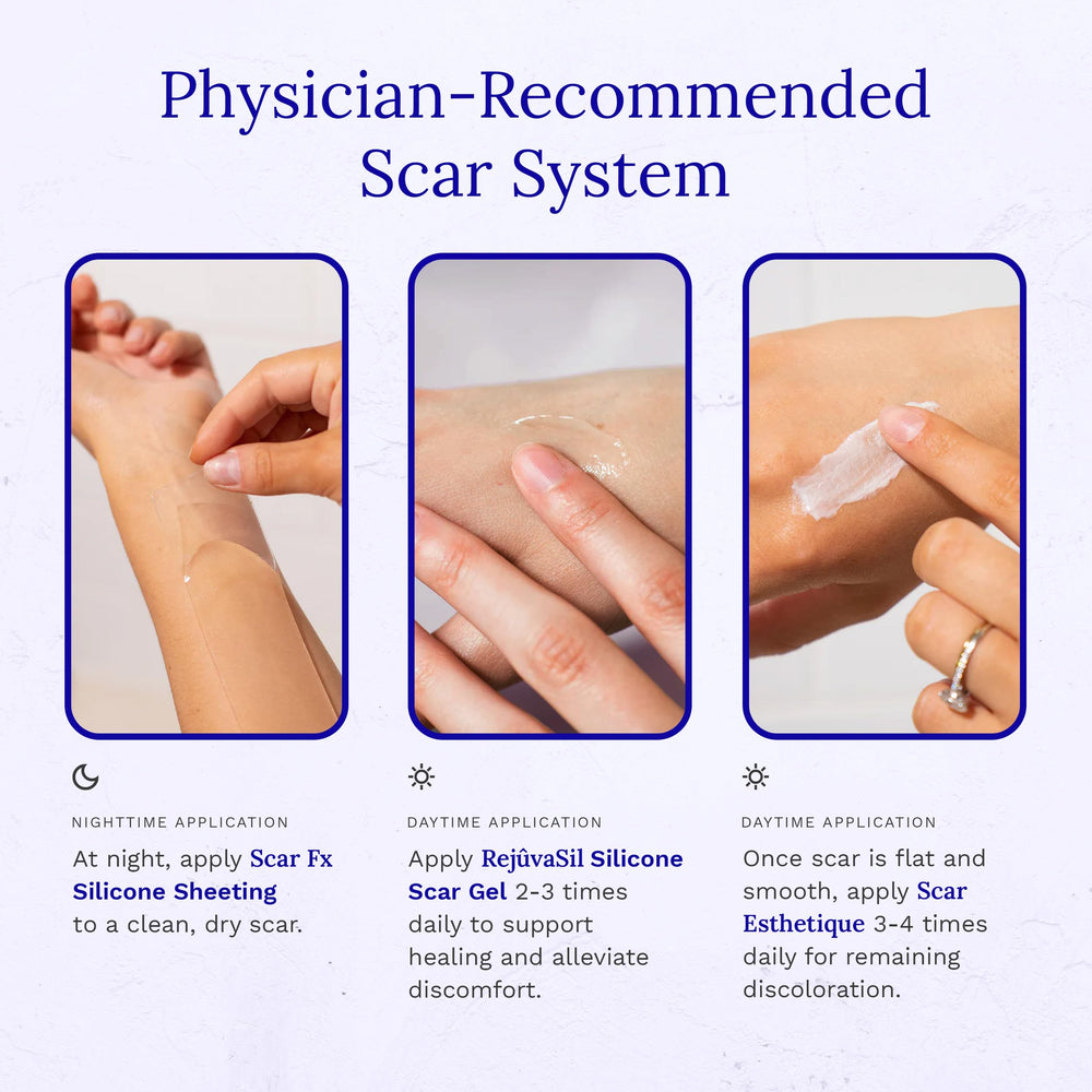 Rejuvaskin Scar Esthetique tube with label closeup