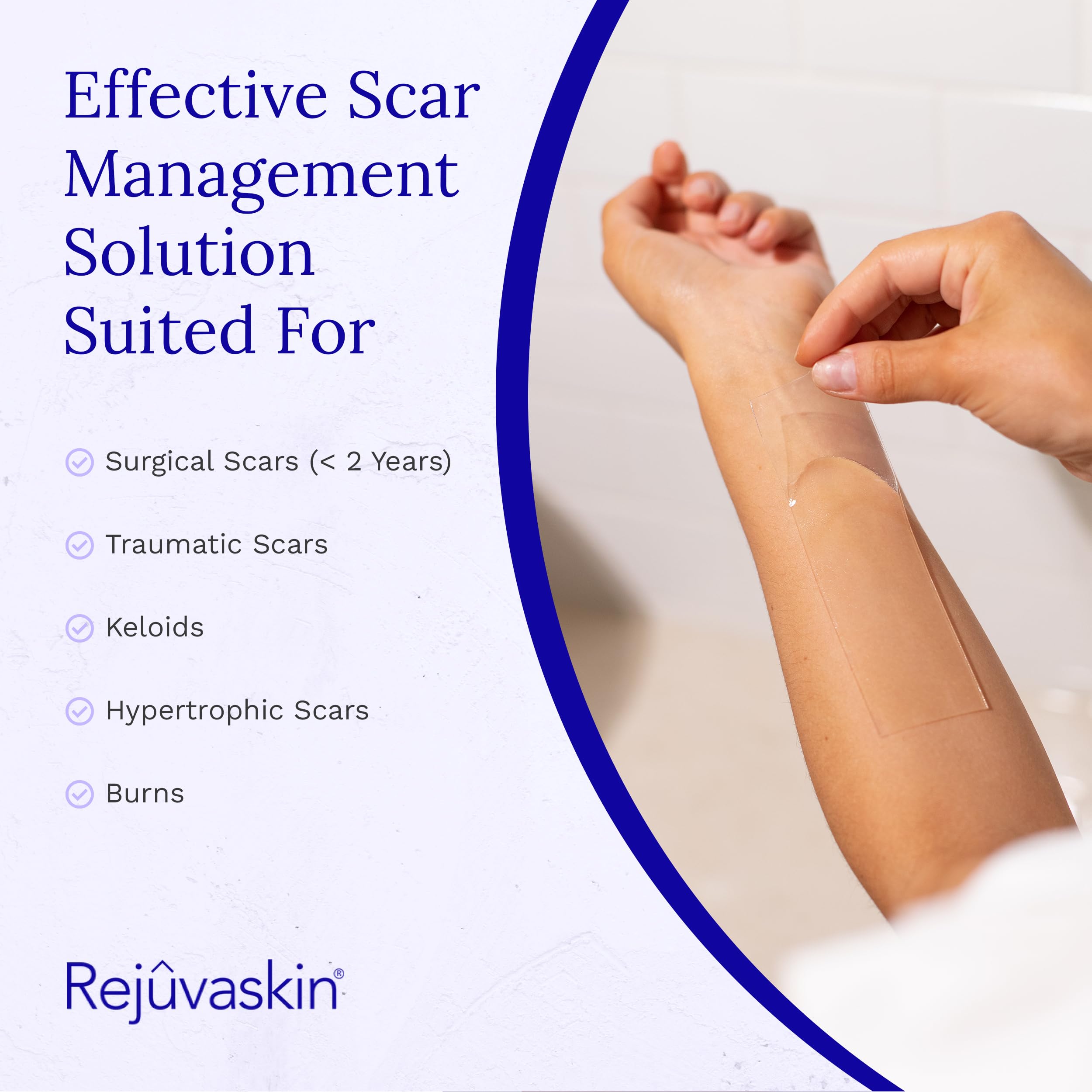 Scar Fx worn 8–12 hours at night for scar care