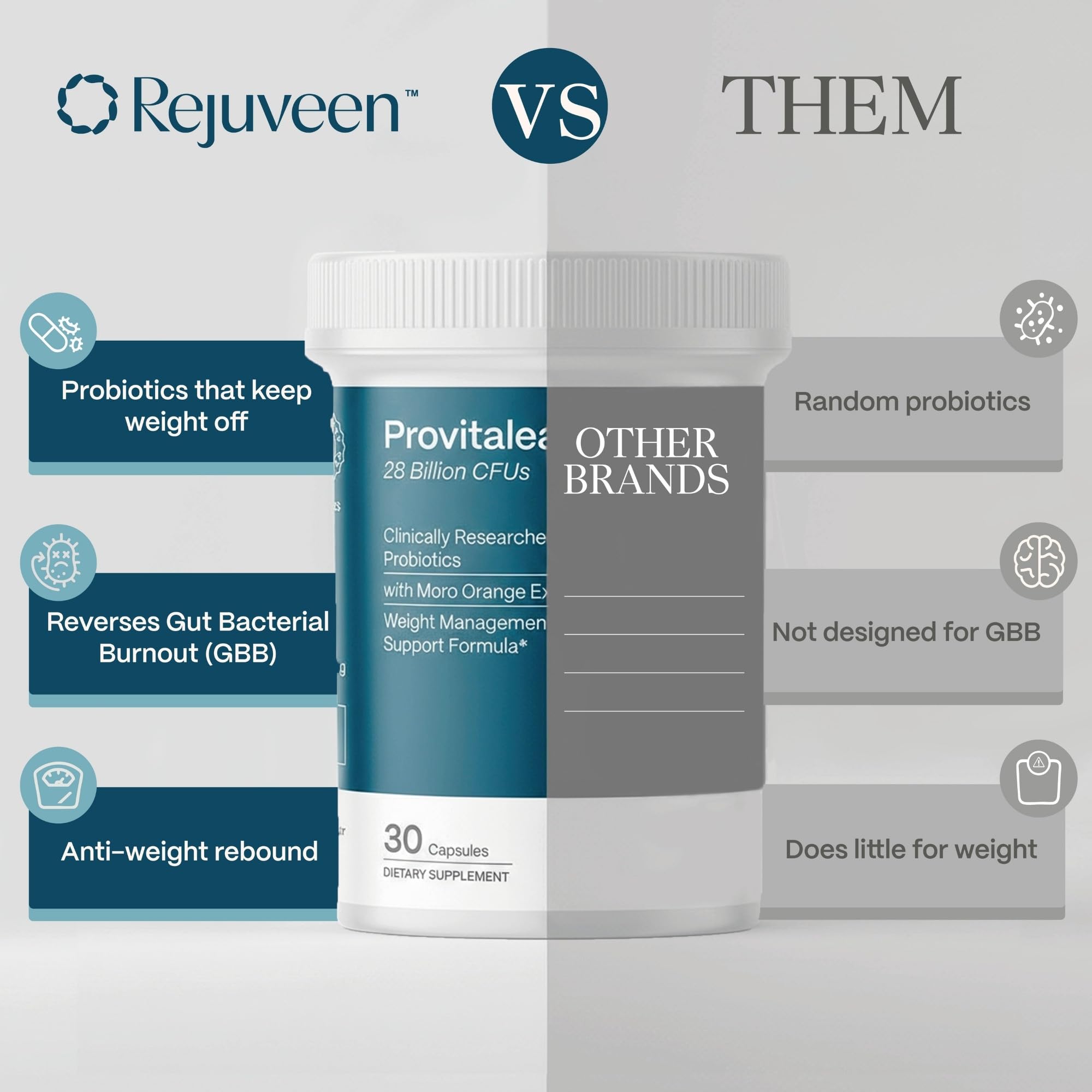 Rejuveen Provitalean crystal glass scene implies hydration and routine.
